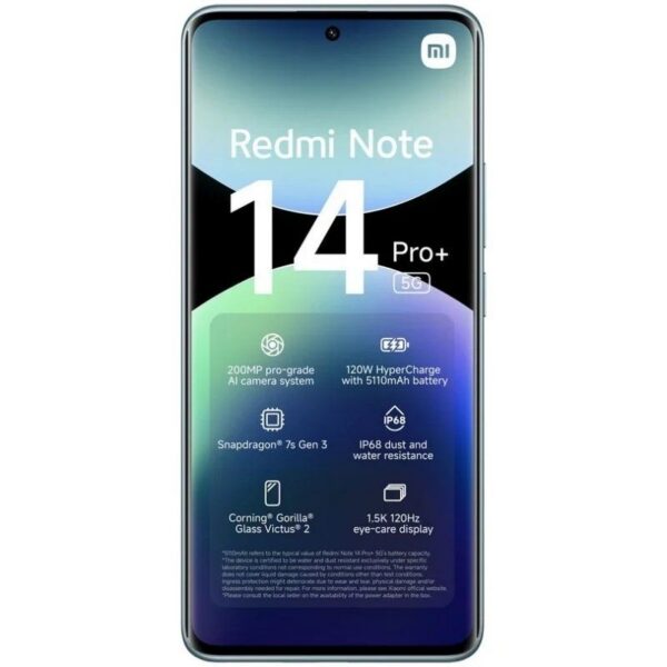 Smartphone Xiaomi Redmi Note 14 Pro+ 12GB/ 512GB/ 6.67"/ 5G/ Azul