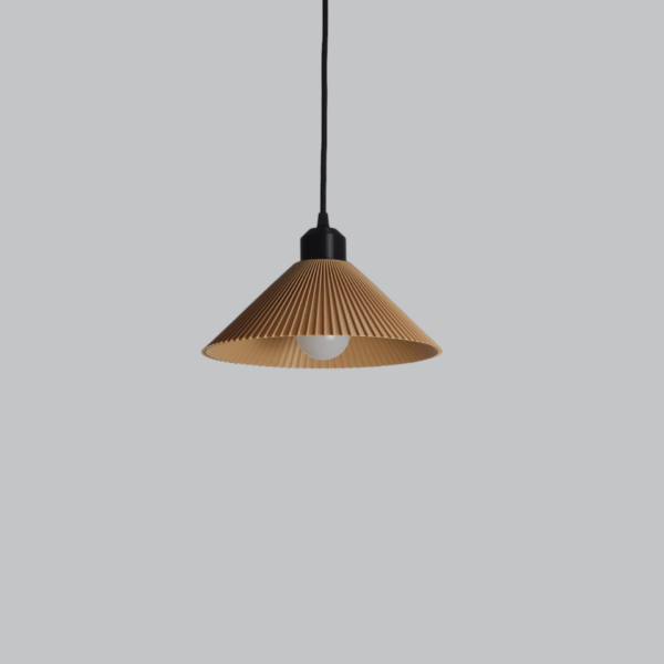 Lámpara Colgante "Colt" Color Beige/Florón Negro/Cable Negro