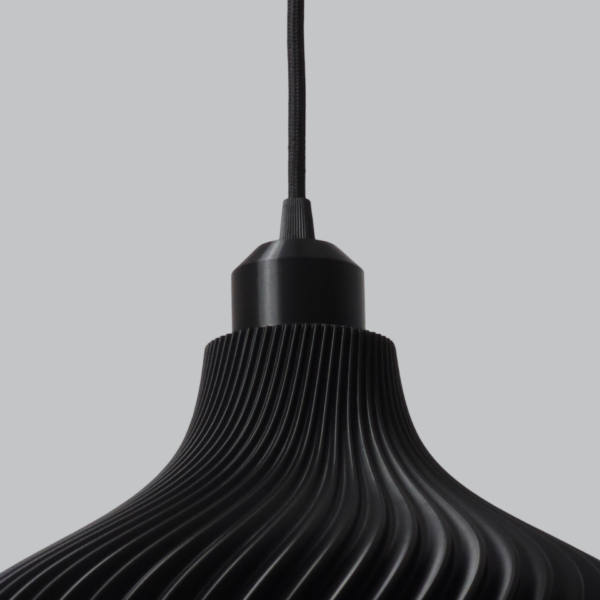 Lámpara Colgante "Daila" Color Negro/Florón Negro/Cable Negro