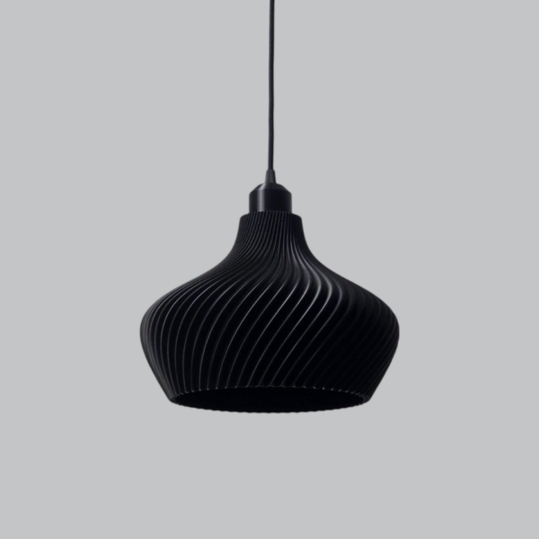 Lámpara Colgante "Daila" Color Negro/Florón Negro/Cable Negro