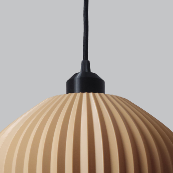 Lámpara Colgante "Idali" Color Beige/Florón Negro/Cable Negro