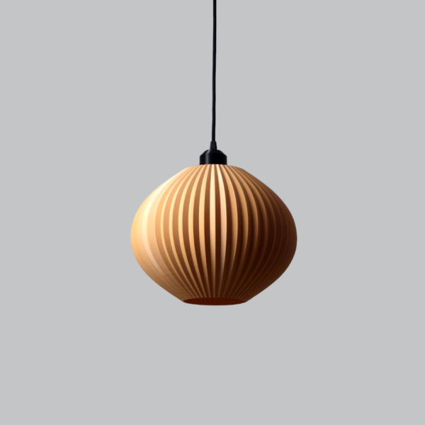 Lámpara Colgante "Idali" Color Beige/Florón Negro/Cable Negro