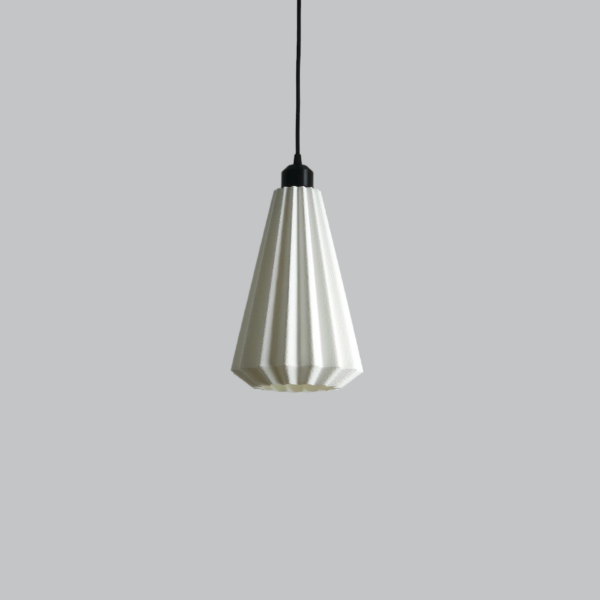 Lámpara Colgante "Lindor" Color Blanco/Florón Negro/Cable Negro