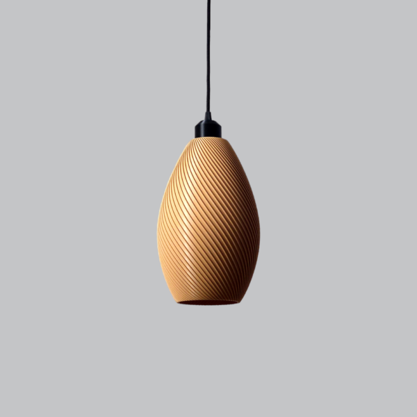 Lámpara Colgante "Paval" Color Beige/Florón Negro/Cable Negro