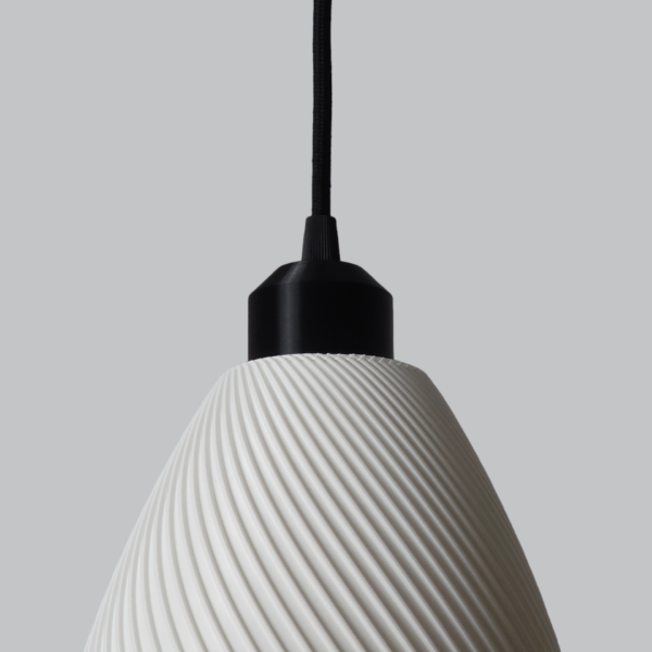 Lámpara Colgante "Paval" Color Blanco/Florón Negro/Cable Negro