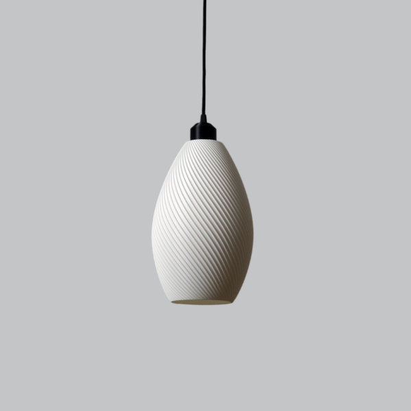 Lámpara Colgante "Paval" Color Blanco/Florón Negro/Cable Negro