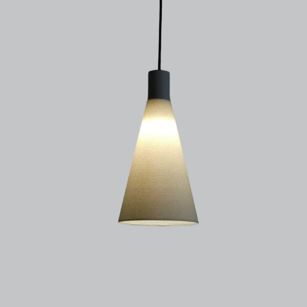 Lámpara Colgante "Shu" Color Blanco/Florón Negro/Cable Negro