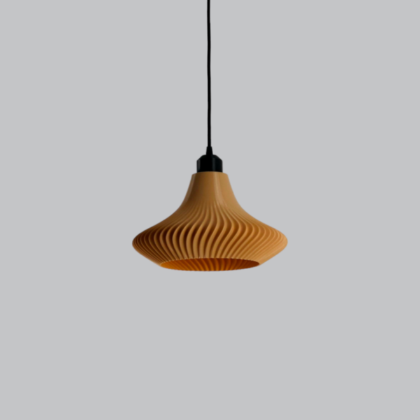 Lámpara Colgante "Vita" Color Beige/Florón Negro/Cable Negro