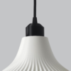 Lámpara Colgante "Vita" Color Blanco/Florón Negro/Cable Negro