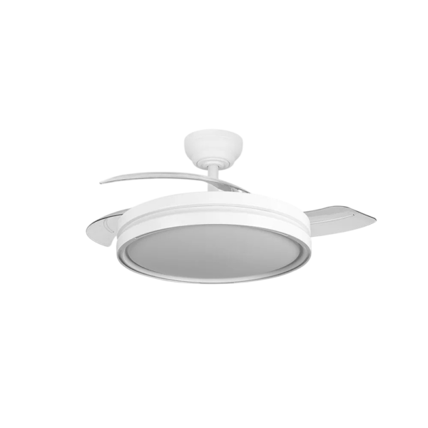 Ventilador Dc Capitan Función Verano-Invierno 60w Blanco 3 Aspas 107d 6980lm 3500-4000-6500k  Remoto y Temporizador