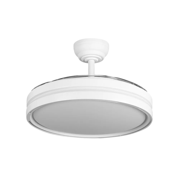 Ventilador Dc Capitan Función Verano-Invierno 60w Blanco 3 Aspas 107d 6980lm 3500-4000-6500k  Remoto y Temporizador