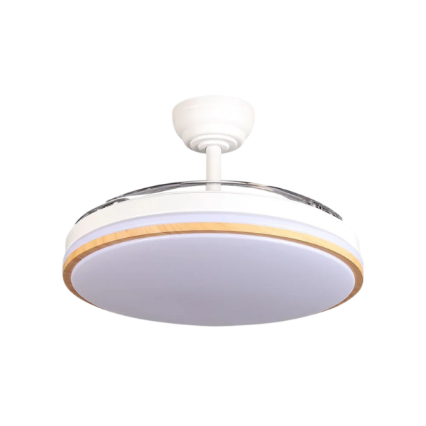 Ventilador Dc Relampago Función Verano-Invierno 60w Blanco 3 Aspas 107d 6980lm 3500-4000-6500k  Remoto y Temporizador
