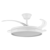 Ventilador Dc Micenas Función Verano-Invierno 59w Blanco 4 Aspas 107d 6980lm 3500-4000-6500k  Remoto y Temporizador