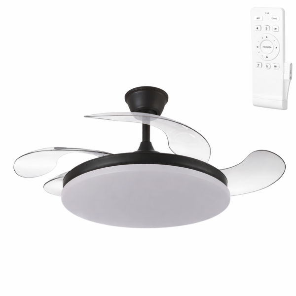 Ventilador DC Negro Función Verano-Invierno 59w 6980lm 3000-4000-6000k