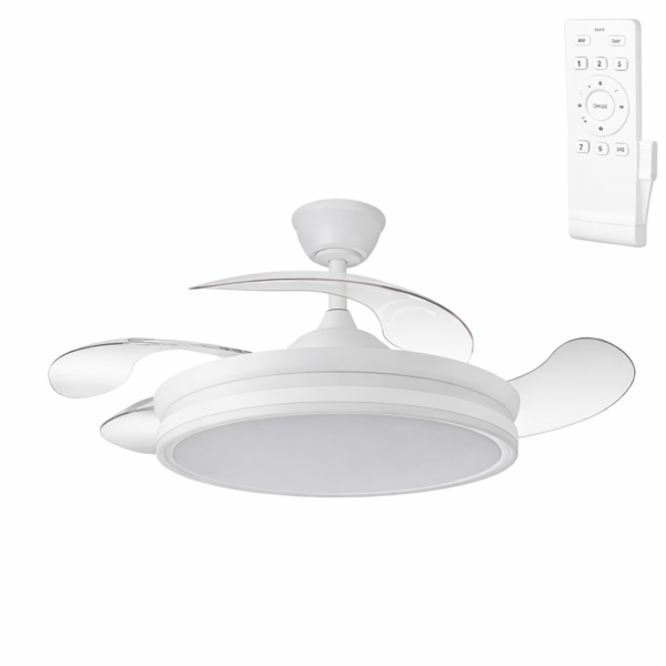Ventilador DC Blanco Función Verano-Invierno 59w 6980lm 3000-4000-6000k