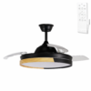 Ventilador DC Negro/Haya Función Verano-Invierno 72w 7200lm 3000-4000-6000k