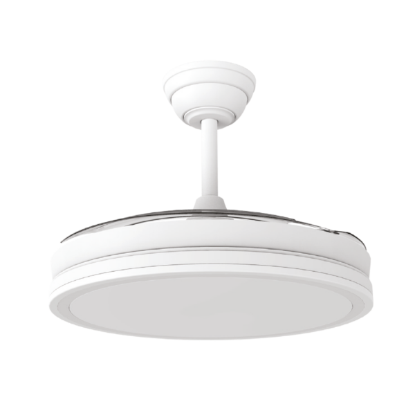 Ventilador DC "Marele· Función Verano-Invierno 48W Blanco 3 Aspas 5040lm 3500-4000-6500k Remoto y Temporizador