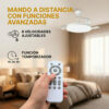 Ventilador DC "Marele· Función Verano-Invierno 48W Blanco 3 Aspas 5040lm 3500-4000-6500k Remoto y Temporizador