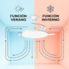 Ventilador DC "Marele· Función Verano-Invierno 48W Blanco 3 Aspas 5040lm 3500-4000-6500k Remoto y Temporizador
