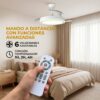 Ventilador DC"Martina" Función Verano-Invierno 48W Blanco 3 Aspas 5040lm 3500-4000-6500k Remoto y Temporizador