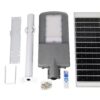 Farola LED Solar 200W 5000K Panel 6V 30W Batería 28Ah Sensor Crepuscular /Control Remoto