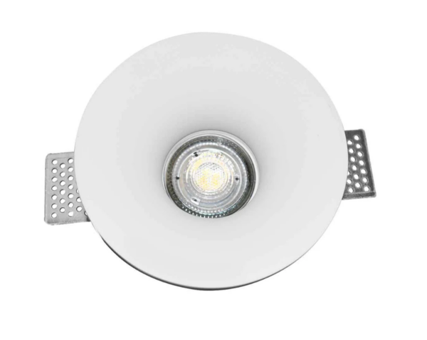 Aro downlight empotrable redondo de Escayola GU10 "Aurea"