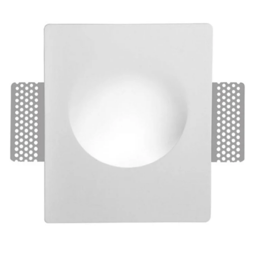 Aplique de pared empotrable circulo de escayola "Verola" Ø 25cm GU10 Integración