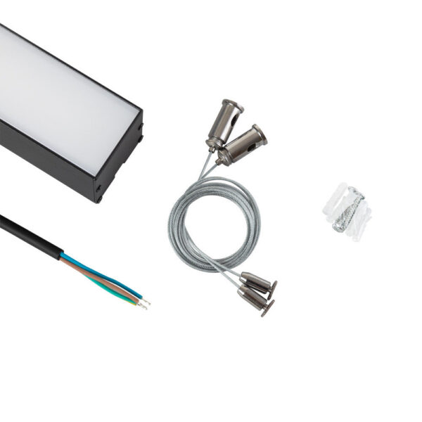 Luminaria Lineal Enlazable LED 45W 4,500Lm 180Cm CCT (Tonalidad Luz Regulable) Driver Lifud Superficie/ Suspendida Acabado Negro