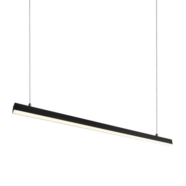 Regleta LED Enlazable 38W 3800Lm 150cm IP20 CCT 3000-6500K (Tonalidad Luz Regulable) 75º  Superficie/ Suspendida Acabado Negro