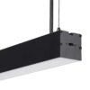 Regleta LED Enlazable 38W 3800Lm 150cm IP20 CCT 3000-6500K (Tonalidad Luz Regulable) 75º  Superficie/ Suspendida Acabado Negro