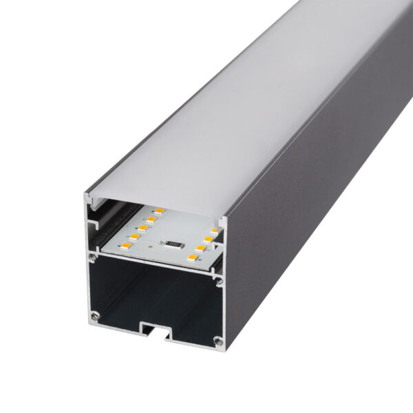 Regleta LED Enlazable 38W 3800Lm 150cm IP20 CCT 3000-6500K (Tonalidad Luz Regulable) 75º  Superficie/ Suspendida Acabado Negro