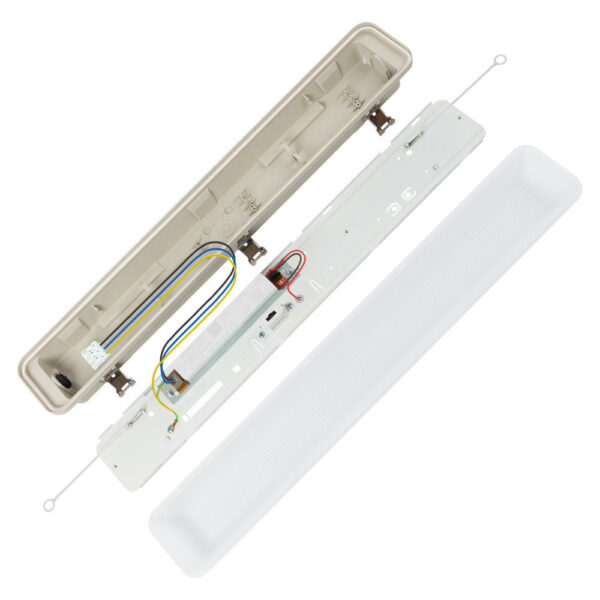 Equipo Estanco LED Enlazable 60W Kit de Emergencia 7200Lm IP65 CCT (Tonalidad Luz Regulable) 3000-6500ºK 110º Regulable Tridonic
