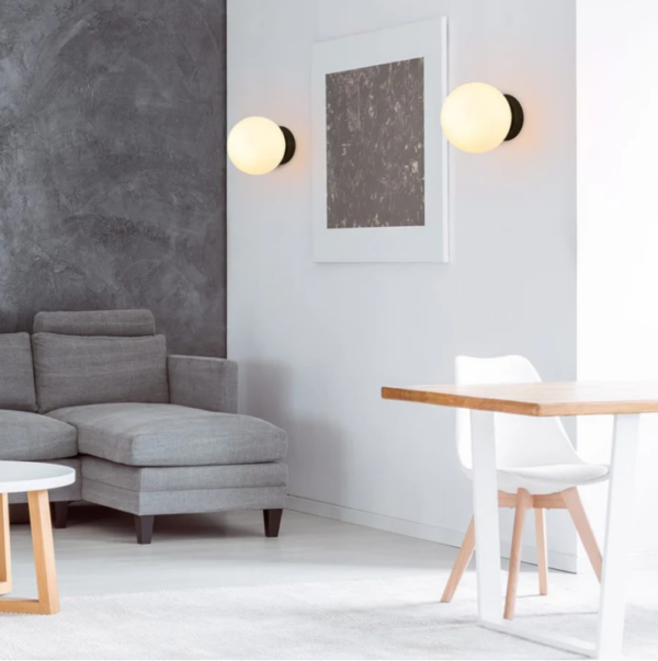 Aplique de pared bola cristal "Alba"