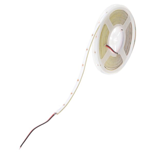 Tira Flexible LED Iluminación Lateral 10W/M 24VDC COB 480Leds/M 1200Lm/M  IP20 6000ºK 5 Metros