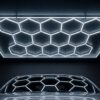 Lámpara LED hexagonal - 6000K - 14 hexágonos 44cm + Rectángulo 500cm