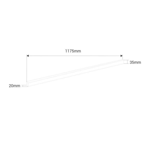 Lámpara LED hexagonal - 6000K - 14 hexágonos 44cm + Rectángulo 500cm