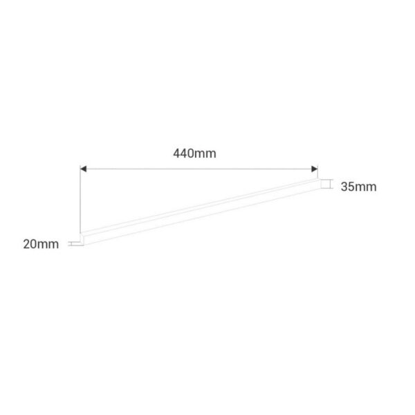 Lámpara LED hexagonal - 6000K - 14 hexágonos 44cm + Rectángulo 500cm