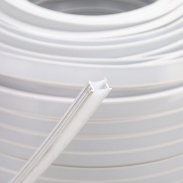 Perfíl de Silicona IP65 para Tiras LED 12x12mm para Tiras de 12mm Rollo 100 Metros