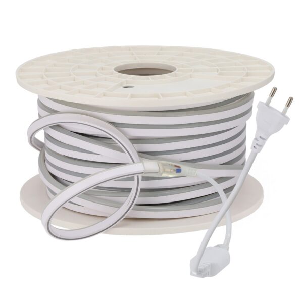 Tira Flexible LED 10W/M 220VAC 120LEDs/M SMD2835 IP65 6000ºK 50 Metros