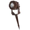 Foco Led con Pincho Jardín 10W IP65 2700ºK Acabado Marrón