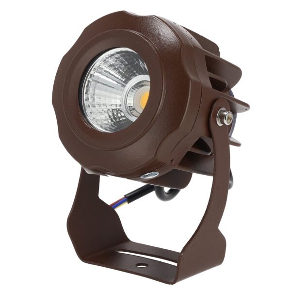 Foco Led con Pincho Jardín 10W IP65 2700ºK Acabado Marrón