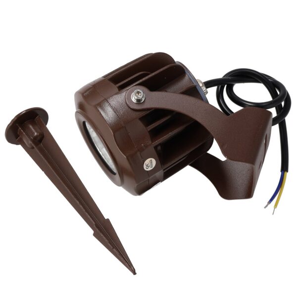 Foco Led con Pincho Jardín 10W IP65 2700ºK Acabado Marrón