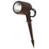 Foco Led con Pincho Jardín 12W IP65 2700ºK Acabado Marrón