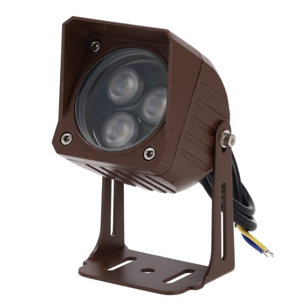 Foco Led con Pincho Jardín 3W IP65 2700ºK Acabado Marrón