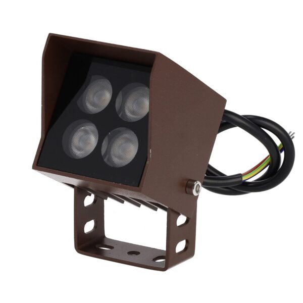 Foco Led con Pincho Jardín 4W IP65 2700ºK Acabado Marrón