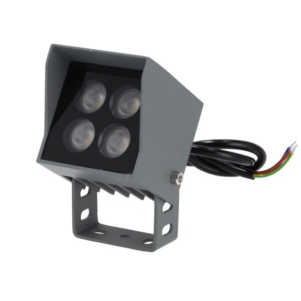 Foco Led con Pincho Jardín 4W IP65 2700ºK Acabado Gris