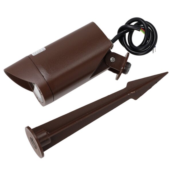 Foco Led con Pincho Jardín 7W IP65 2700ºK Acabado Marrón