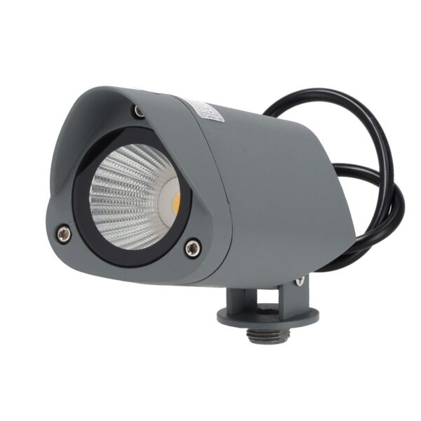 Foco Led con Pincho Jardín 7W IP65 2700ºK Acabado Gris