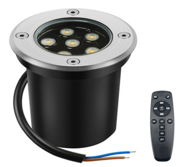Foco LED de Jardín para Empotrar 5W IP65 CCT (Tonalidad Luz Regulable) Control Remoto