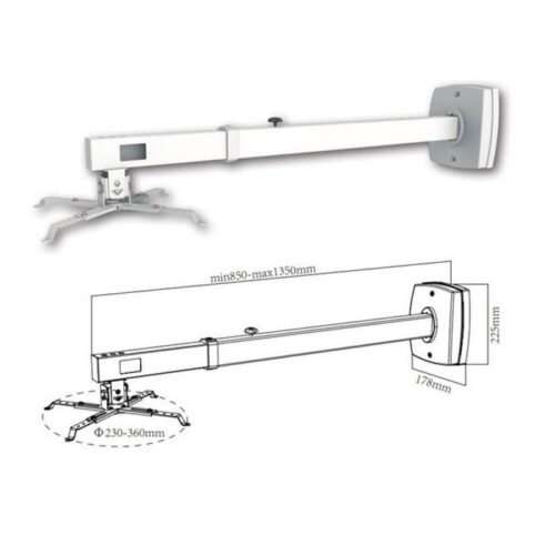 art_app-soporte20appsv03p_1 Soporte de Pared para Proyector Approx appSV03P/ Extensible/ hasta 10kg